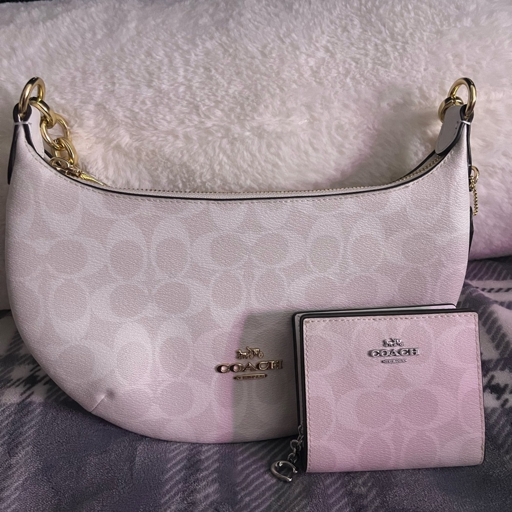 COACH OUTLET GLACIER WHITE BUNDLE SET